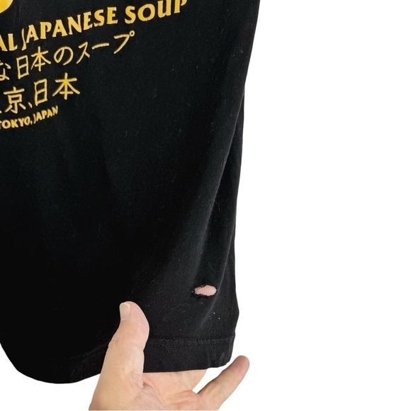 LCM INTERNATIONAL Women's Black Crew Neck I Love Ramen Graphic T-Shirt Size S - Picture 6 of 6